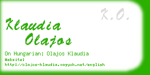 klaudia olajos business card